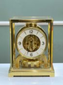 LACQUERED BRASS & PERSPEX JAEGER LE COULTRE 'CLASSIC V' ATMOS CLOCK, c. 1971, in original case,