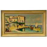 ‡ CECIL ROCHFORT D'OYLY JOHN oil on canvas - titled verso 'Villefranche, near Nice, French Riviera',