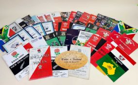 GOOD COLLECTION OF RUGBY UNION PROGRAMMES including Barbarians matches, British Lions and Wales,