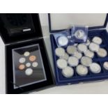 ASSORTED COLLECTABLE SILVER PROOF & OTHER COINS comprising 3 x various 80 years 1 Crown coins, Samoa
