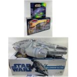 STAR WARS PLAY SETS, comprising Boba Fett's Slave I, Darth Vader's Tie fighter, large Millenium