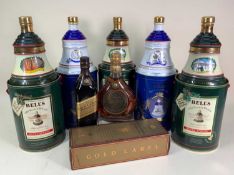 COLLECTION OF WHISKY comprising three boxed Christmas Bell's Old Scotch Whisky bottles dated 1989,