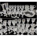 LARGE PARCEL OF CUT GLASS & OTHER DRINKING GLASSES including white wine, red wine, sherry and