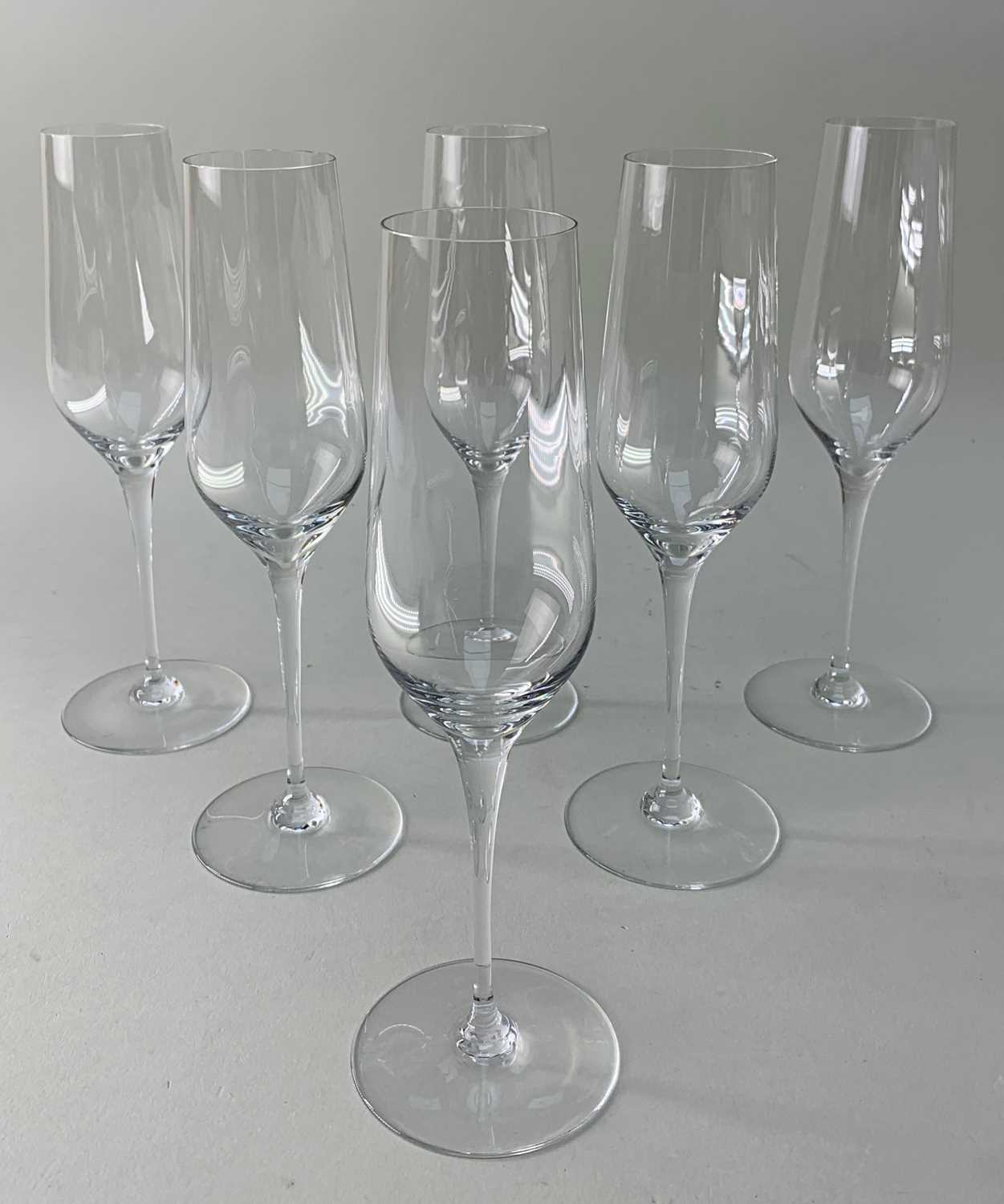 RARE SET BACCARAT CHAMPAGNE FLUTES for LAURENT PERRIER 'GRAND SIÈCLE', original cardboard - Image 2 of 5