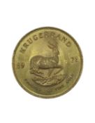 SOUTH AFRICA 1 OZ FINE GOLD KRUGERRAND, 1971, 34.0gms Provenance: private collection Pembrokeshire