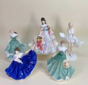ROYAL DOULTON FIGURES, 'Elaine', 'Best Wishes', 'Loving Thoughts', 'Summer's Belle' (boxed), and