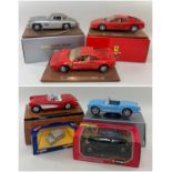 FIVE BOXED BURAGO DIE-CAST MODELS to include 3513 Mercedes Benz 300SL (1954), 3737 Lambourghini