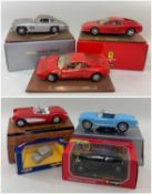 FIVE BOXED BURAGO DIE-CAST MODELS to include 3513 Mercedes Benz 300SL (1954), 3737 Lambourghini