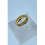 22CT GOLD WEDDING BAND, ring size L, 6.4gms Provenance: private collection Cardiff, consigned via