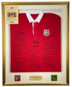 BRITISH LIONS 1974 SIGNED JERSEY limited edition (186/350) - signed by the Lions including JPR