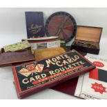 ASSORTED VINATGE GAMES & PUZZLES, including boxed cardboard construction toy of R.M.S. Queen Mary,