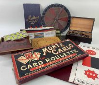 ASSORTED VINATGE GAMES & PUZZLES, including boxed cardboard construction toy of R.M.S. Queen Mary,