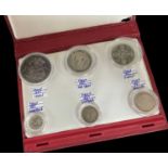 VICTORIAN 1887 PART PROOF COIN SET, comprising Crown, Half Crown, Florin, Shilling, Sixpence and