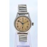 VINTAGE TUDOR OYSTER STAINLESS STEEL WRISTWATCH, probably ref. 4540, champagne dial with arabic