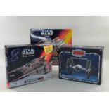 STAR WARS PLAY SETS, comprising Imperial Tie fighter (loose in box), electronic X-Wing fighter,