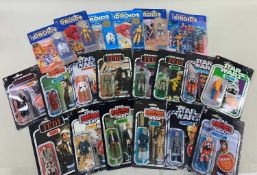 ASSORTED STAR WARS ACTION FIGURES, in re-carded packs (20) Comments: inpsection advised, sold as