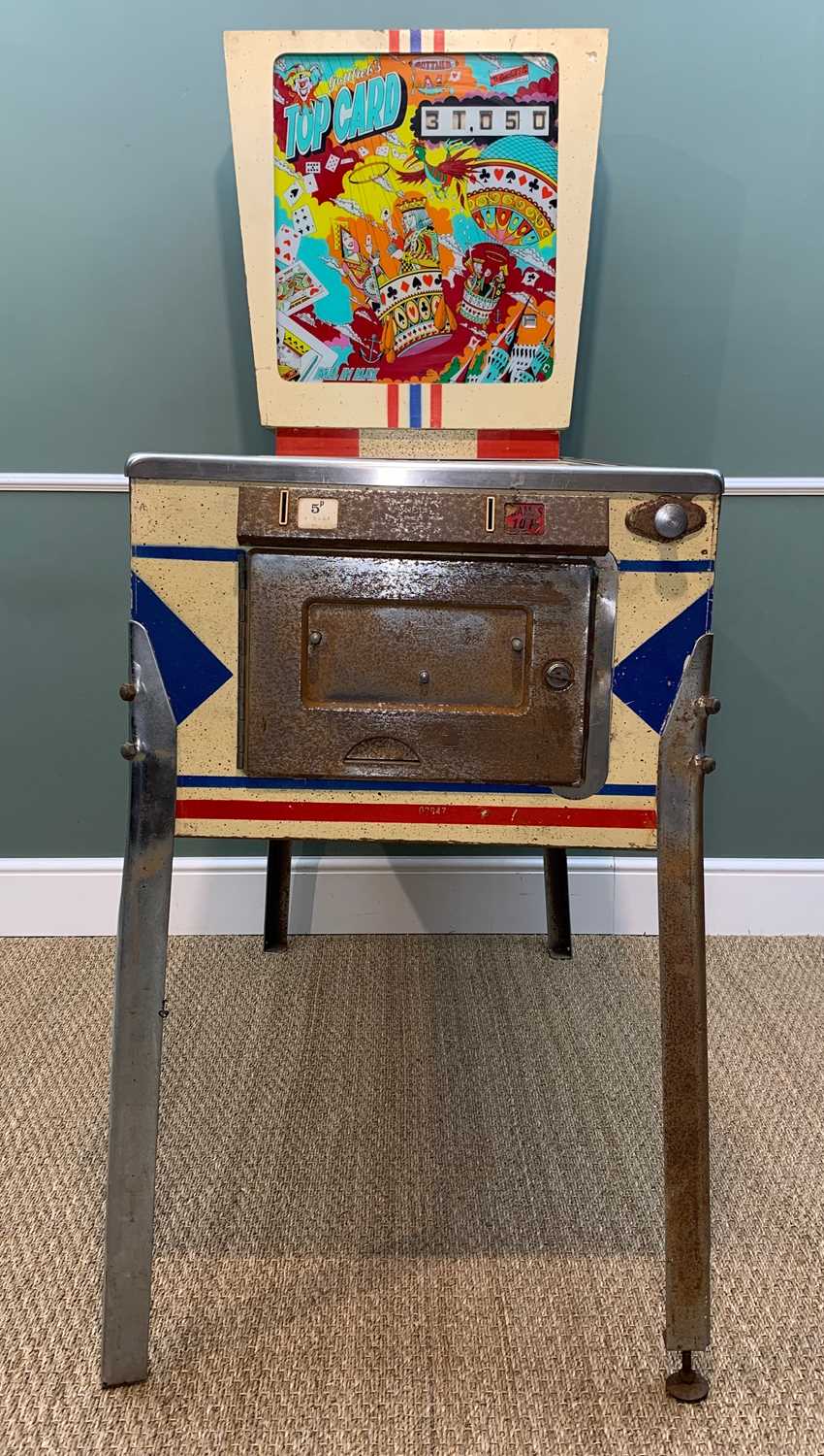 VINTAGE AMERICAN D. GOTTLIEB & Co.'TOPCARD' SINGLE PLAYER PINBALL MACHINE, c.1974. Comments: - Image 5 of 14