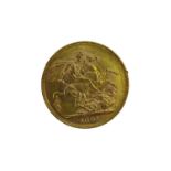 VICTORIAN GOLD SOVEREIGN, 1891, Jubilee head, 8.0gms Provenance: private collection Pembrokeshire by
