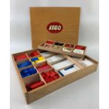 VINTAGE 1960s LEGO IN ORIGINAL WOODEN CASE, 40 x 48cmsComments: box has signs of use, appears