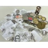 ASSORTED VINTAGE CAST METAL PUZZLES, all small, various designs and subjects including Disk and ring