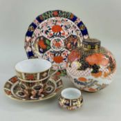 ROYAL CROWN DERBY IMARI PATTERN CHINA, comprising breakfast cup and saucer, lidded ginger jar
