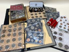 LARGE COLLECTION OF GREAT BRITAIN PRE DECIMAL COINS, including albums of crowns, cased 1953