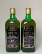 TWO RARE 1970'S BOTTLES OF BELL'S 12YO DE LUXE WHISKY, 75.7cl, 70˚ proof (2) Comments: both main and