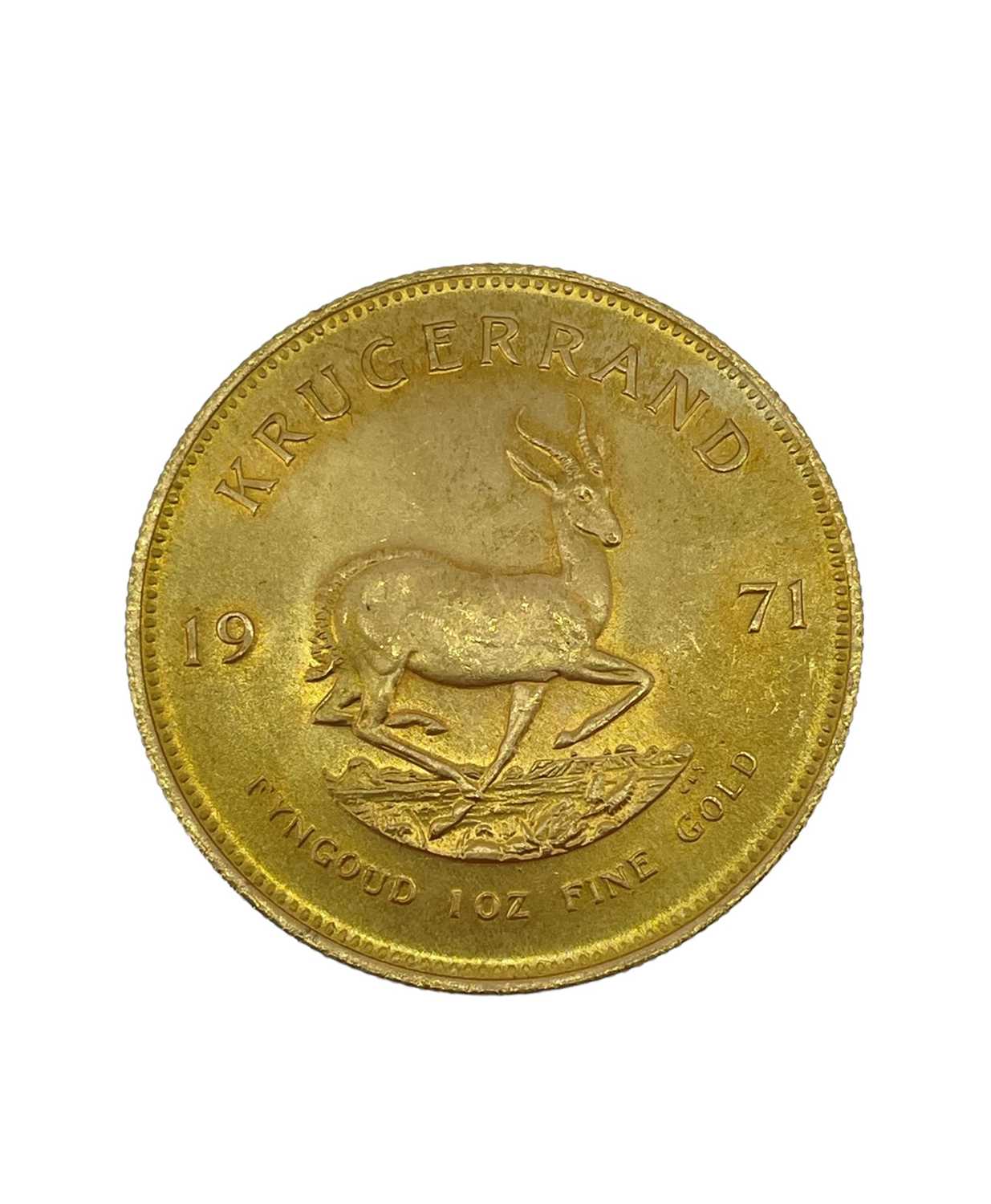 SOUTH AFRICA 1 OZ FINE GOLD KRUGERRAND, 1971, 34.0gms Provenance: private collection Pembrokeshire