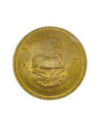 SOUTH AFRICA 1 OZ FINE GOLD KRUGERRAND, 1971, 34.0gms Provenance: private collection Pembrokeshire