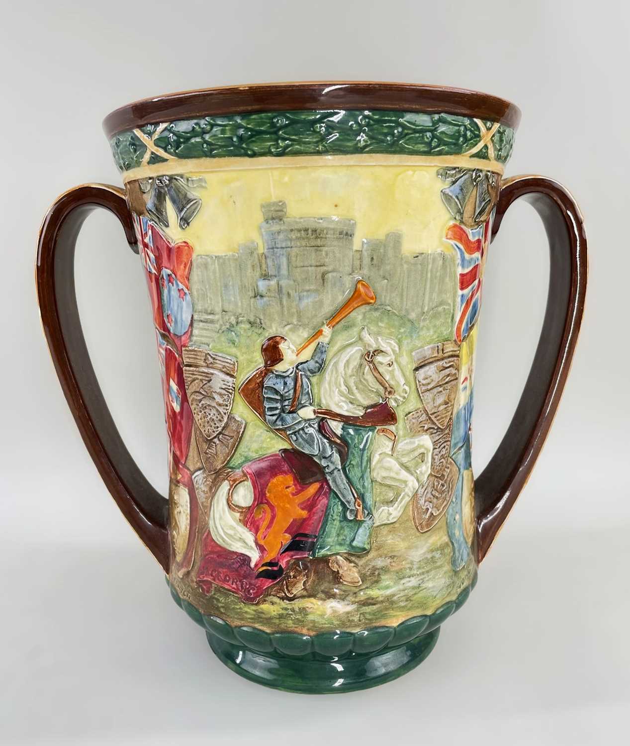 ROYAL DOULTON LOVING CUP, commemorating the Coronation of Edward VIII, limited edition 351/2000, - Image 2 of 4