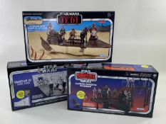 STAR WARS PLAYSETS, comprising Carbon-Freezing Chamber, Tantive IV corridor, and Tatooine Skiff (