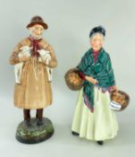 ROYAL DOULTON FIGURES, 'Lambing Time' HN1890, together with 'The Orange Lady' HN1457, 24cms tall (