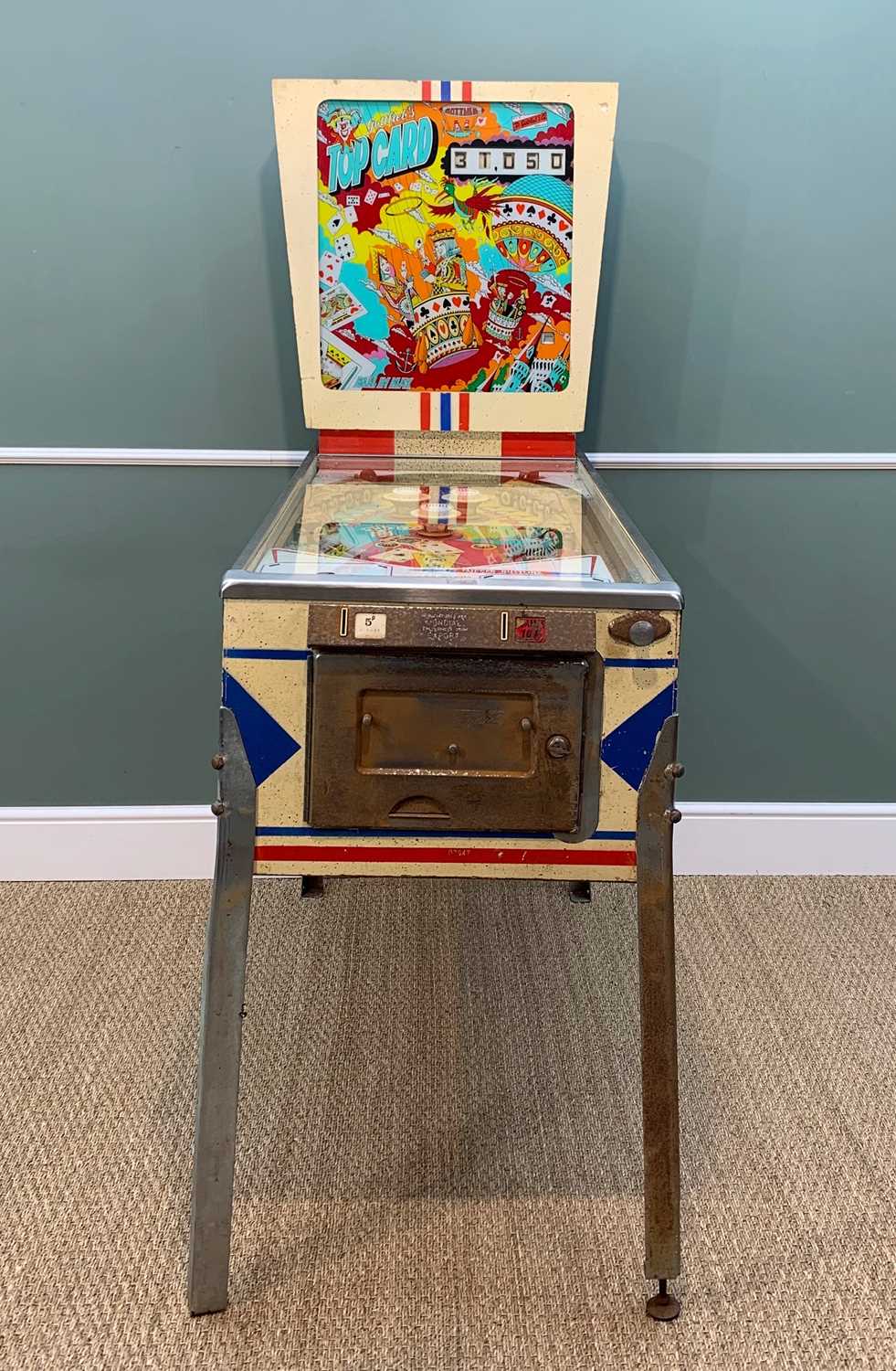 VINTAGE AMERICAN D. GOTTLIEB & Co.'TOPCARD' SINGLE PLAYER PINBALL MACHINE, c.1974. Comments: - Image 4 of 14