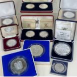ASSORTED MAINLY SILVER COINAGE comprising boxed Royal Mint St Helena & Ascension Island Napoleon