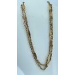 9CT GOLD FANCY LINK CHAIN, 68cms long, 12.3gms Provenance: private collection Newport, consigned via
