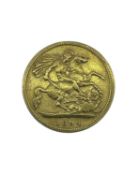 VICTORIAN GOLD HALF SOVEREIGN, 1894, Veiled (Old) Head, 3.9gms Provenance: private collection