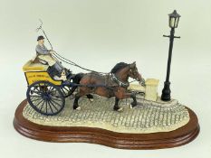 BORDER FINE ARTS limited edition (29/1500) figure - 'Delivered Warm' (horse drawn baker's van) model