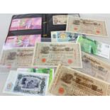 ASSORTED BANK NOTES comprising Black Sheep Bank of Wales notes including £10, £5, £1 and 10/-,