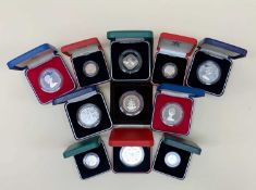 ASSORTED COLLECTABLE COINS comprising boxed Royal Mint UK silver proof piedfort 1988 & 1999 one