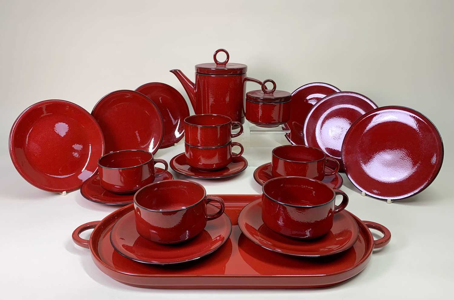 SELECTION OF MID-CENTURY VILLEROY & BOCH COFFEE/TEAWARE comprising Villeroy & Boch 'Acapulco' set of - Image 4 of 16