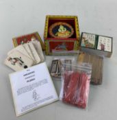 ASSORTED ASIAN PLAYING CARDS, including Chinese playing cards, Chinese domino cards, Indian