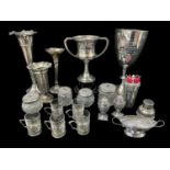 ASSORTED SILVER TROPHY CUPS & COLLECTIBLES, including George V Pontypridd Horse Show trophy