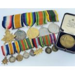 WORLD WAR I MEDALS, group of four to include The Defence medal, The Great War medal, 1914/18 medal