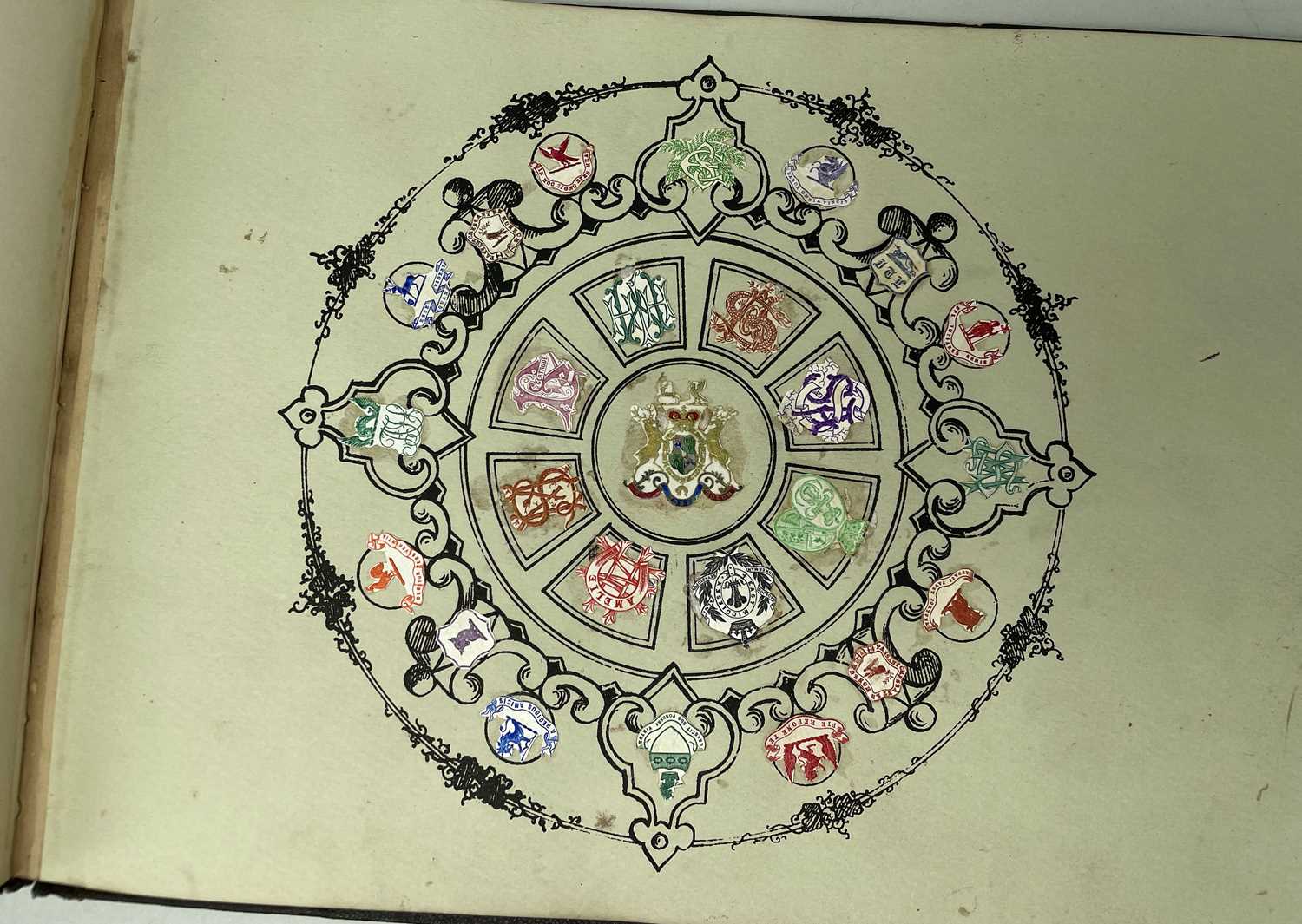 ALBUM OF MONOGRAMS (ARMOIRIES ET DEVISES), circa 1869, collection album containing stuck-down labels - Image 6 of 9