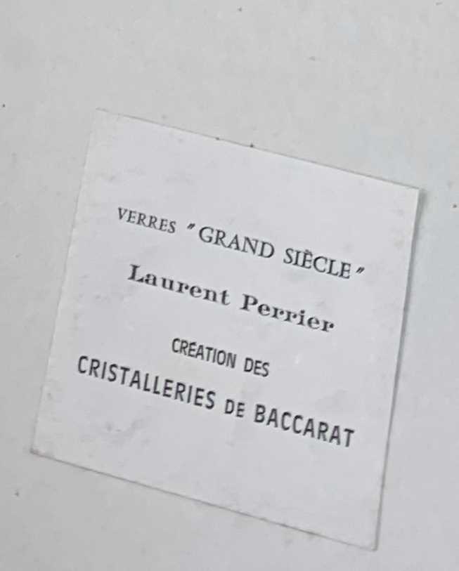 RARE SET BACCARAT CHAMPAGNE FLUTES for LAURENT PERRIER 'GRAND SIÈCLE', original cardboard - Image 5 of 5
