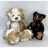 TWO CHARLIE BEARS, with tags and accessories, comprising 'Jackie' and 'Tristan', 41cm and 53cm h (