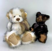 TWO CHARLIE BEARS, with tags and accessories, comprising 'Jackie' and 'Tristan', 41cm and 53cm h (