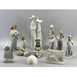 LLADRO - an assortment of 9 pieces, various sizes, some with boxes