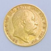 GOLD HALF SOVEREIGN, EDWARD VII - dated 1902