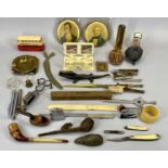 GOOD COLLECTION OF VINTAGE ITEMS, including a Schuco tinplate clockwork mouse, smoking